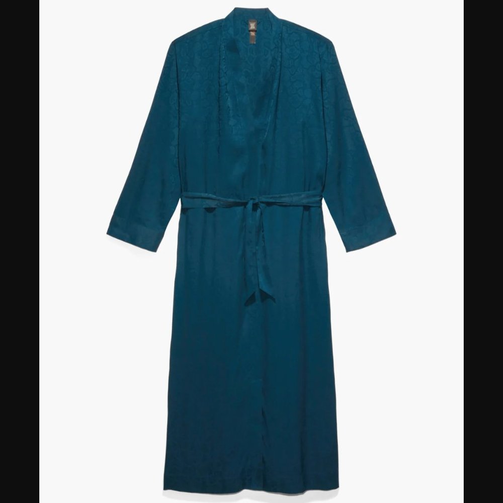 NWT Savage X Fenty Satin Jacquard Long Robe